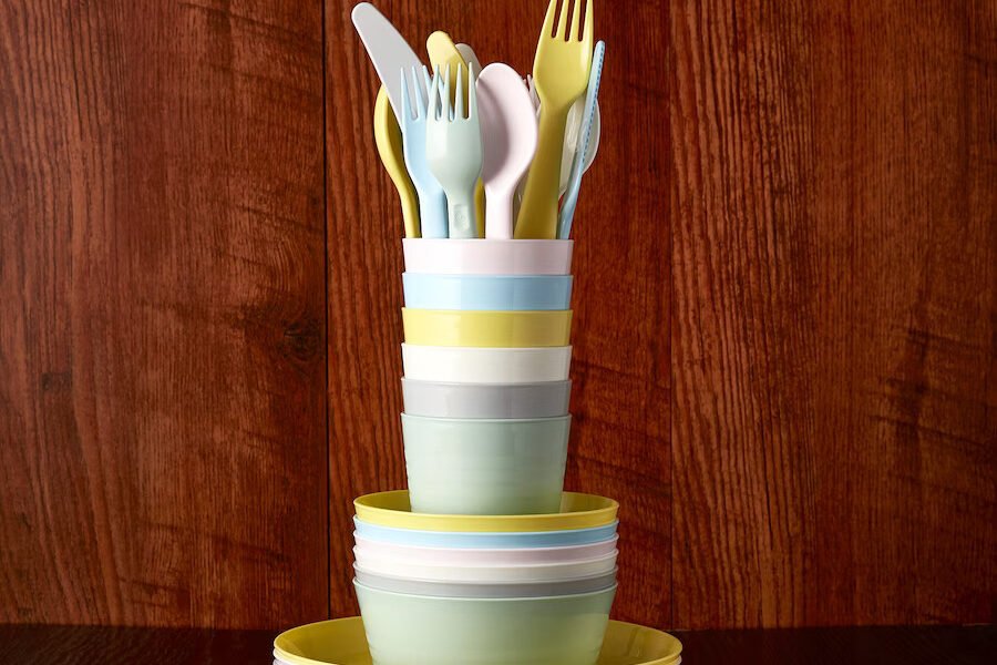 طقم من 6 صحون ملونة – فاتح